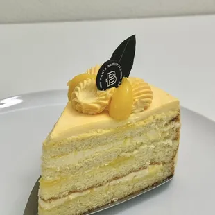 Lemon Citrus Layer Cake Slice