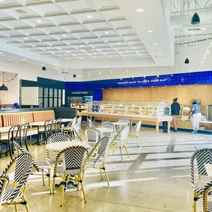 the interior of a cafe