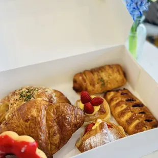 Box of delicious pastries
