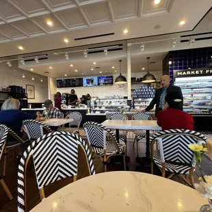 the interior of the restaurant