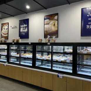 a display of baked goods