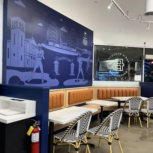 the interior of a restaurant