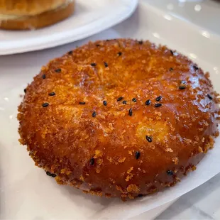 a close up of a pastry