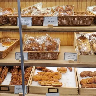 Pastry case with sweet items