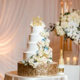 a wedding cake on a table