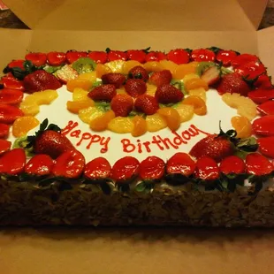 Mom's bday cake :D 1/2 sheet full of goodness