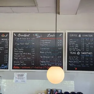 Menu board, but make sure you check the full menu for details.