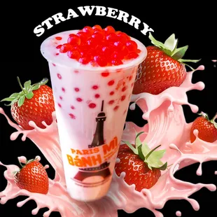 a strawberry milkshake