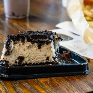 a piece of cake on a plate