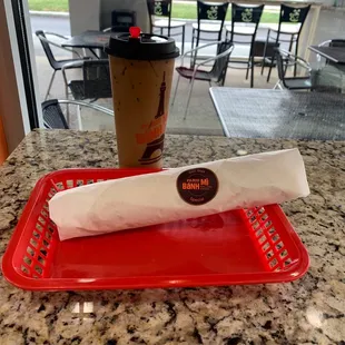 Ice coffee and a B1 menu item