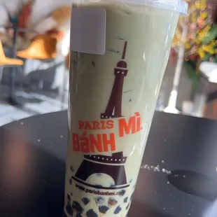 M5. Matcha Milk Tea w/ Boba