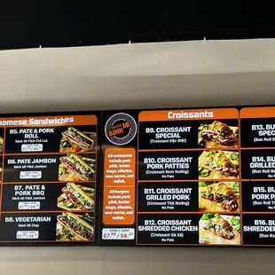 menus