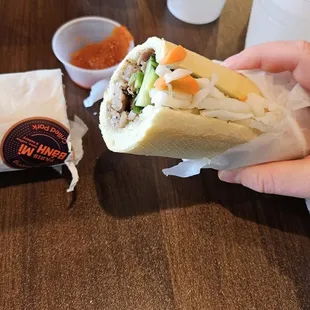 Grilled pork banh mi