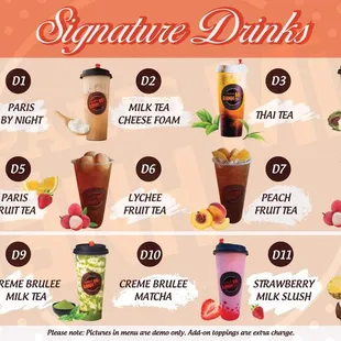 signature drinks