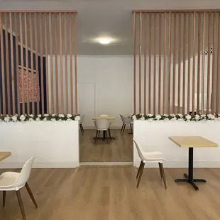 Seating in the back area