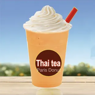 Thai tea boba smoothie