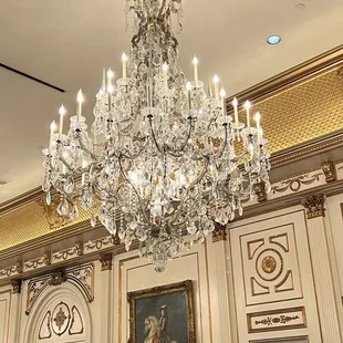Chandelier in the lobby