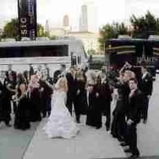 Wedding parties love getting the party buses that seat up to 40 passengers. So much fun