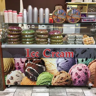 a display of ice cream
