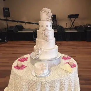a wedding cake on a table