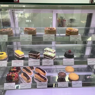 Small quiche..variety, Eclairs, mini cakes..