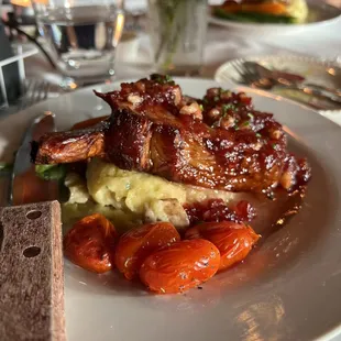 a plate of food on a table