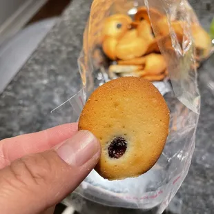 Simple butter cookies. Some had a raisin in them. Kids liked the ones without. So I got to eat the ones with raisins. Hehe