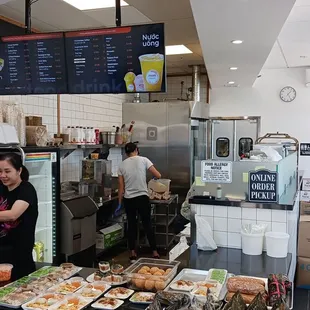 Ordering counter (and the kitchen in the background)