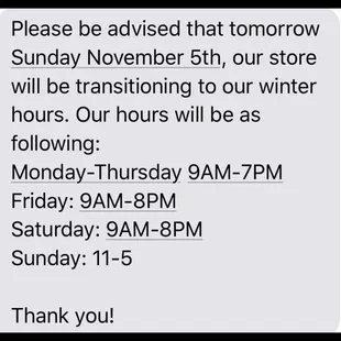 a text message from a customer