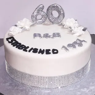 60th Anniversary Cake for a happy couple!