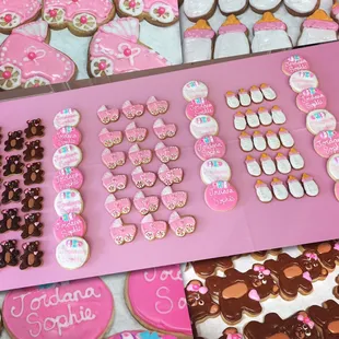 Baby girl themed cookies!