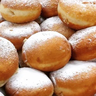 Chanukah is right around the corner and that means it's sufganiyot time! Available in a variety of flavors!