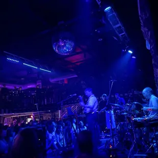 Side stage view of Mount Kimby band