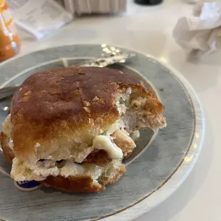 Breakfast Chicken biscuits but it has an other name on the menu. I wasn&apos;t a fan.