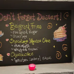 Dessert Menu