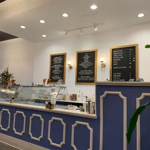 Menu, counter