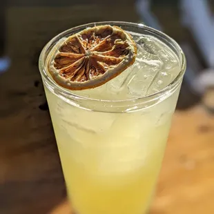 a glass of lemonade