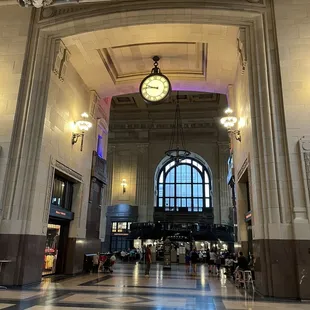 the interior of the train station
