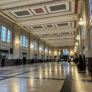 the interior of the building
