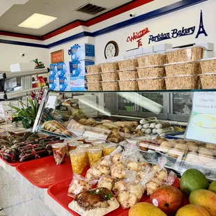 a display of pastries and pastries