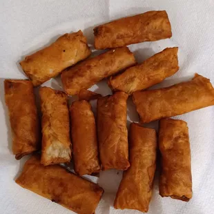 Egg rolls, $0.75 a piece.