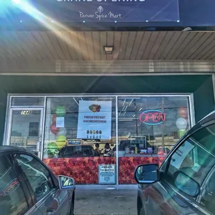 the front of the store