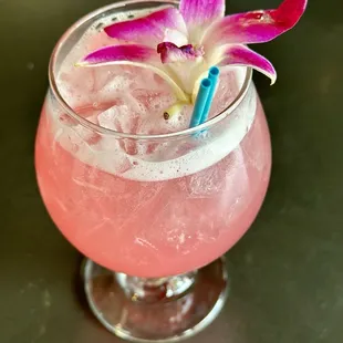 Prickly pear elderflower margarita