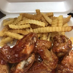 BBQ Wings And fries