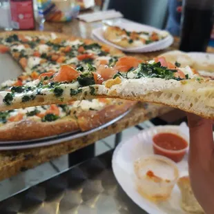 What a crust! Not hard at all, but holding up all the flavors and toppings!