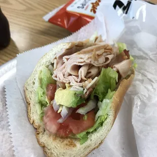 The Cobby, daily special. Turkey, bacon, avocado, LTO. Good sandwich.