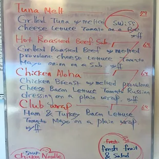 Look for the Daily Special menu.