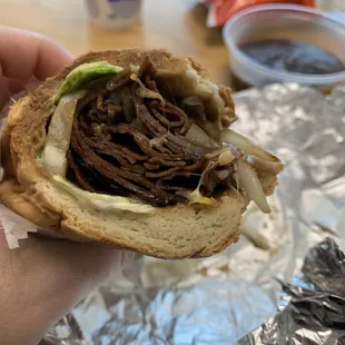 Hot Roast Beef Hoagie.