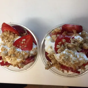 strawberries and yogurt