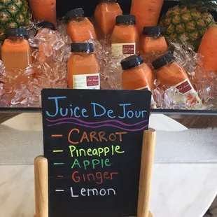 Fresh juice made every morning